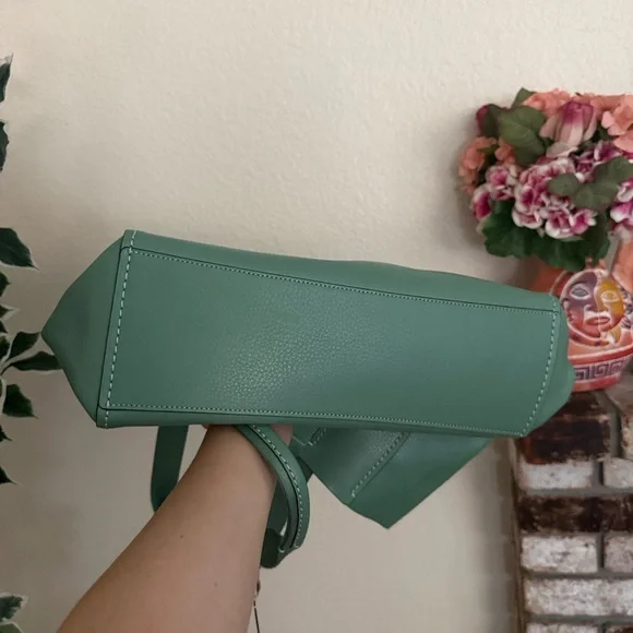 Coach Green Derby Pebble Leather Shoulder Tote Bag - Picture 7 of 7